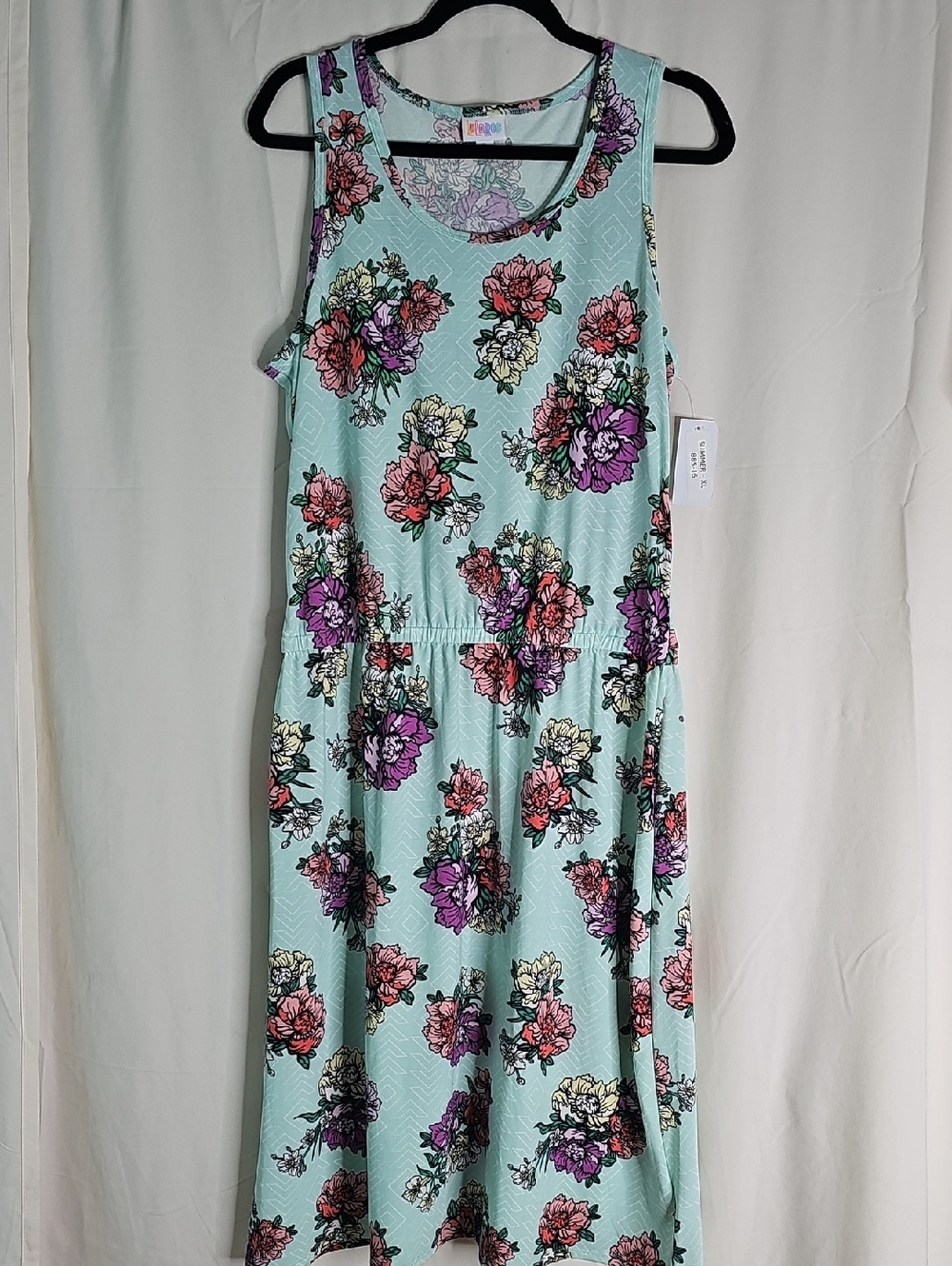 LuLaRoe Summer  Mint Floral Print Dress